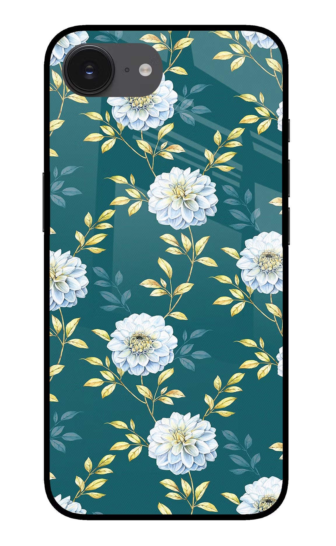 Flowers iPhone 16e Glass Case Back Cover by Casekaro