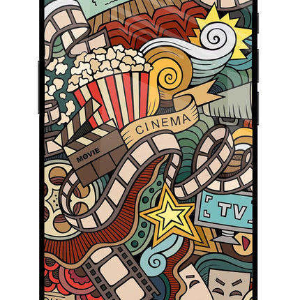 Cinema Abstract iPhone 16e Glass Case Back Cover by Casekaro