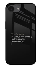 Life Motto Code iPhone 16e Glass Case