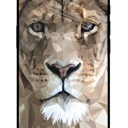 Lion Art iPhone 16e Glass Case Back Cover by Casekaro