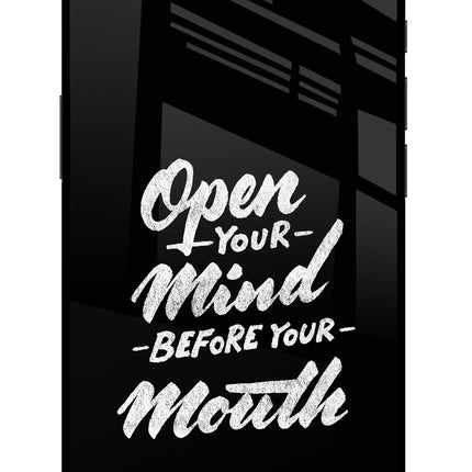 Open Your Mind Before Your Mouth iPhone 16e Glass Case