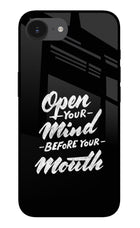 Open Your Mind Before Your Mouth iPhone 16e Glass Case