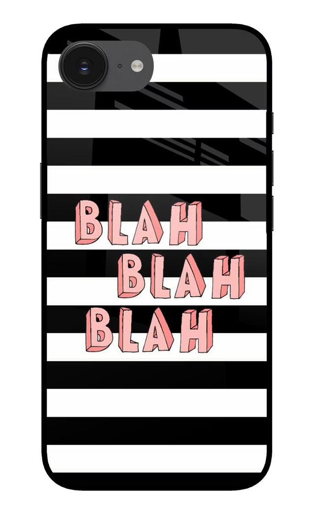 Blah Blah Blah iPhone 16e Glass Case