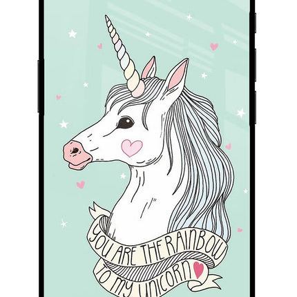 Unicorn Wallpaper iPhone 16e Glass Case Back Cover by Casekaro