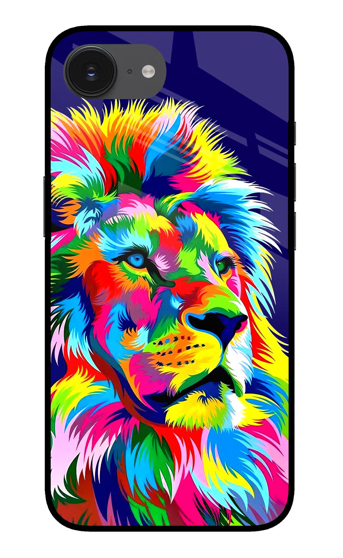 Vector Art Lion iPhone 16e Glass Case Back Cover by Casekaro
