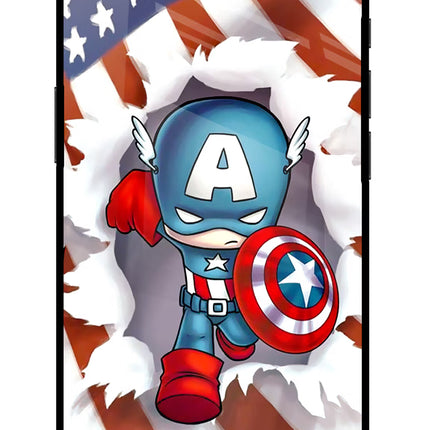 Captain America iPhone 16e Glass Case Back Cover by Casekaro