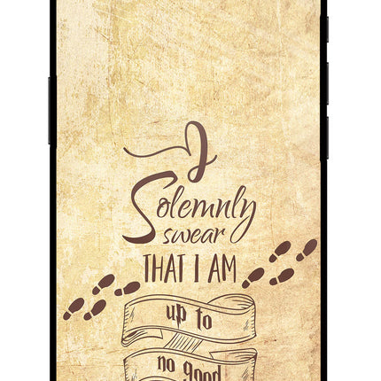 I Solemnly swear that i up to no good iPhone 16e Glass Case Back Cover by Casekaro