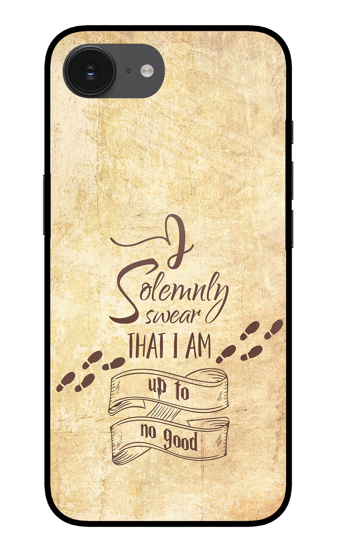 I Solemnly swear that i up to no good iPhone 16e Glass Case Back Cover by Casekaro