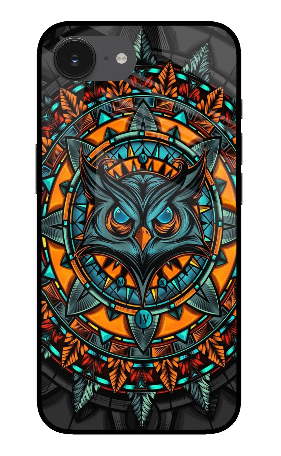 Angry Owl Art iPhone 16e Glass Case