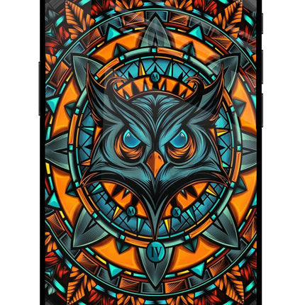 Angry Owl Art iPhone 16e Glass Case Back Cover by Casekaro