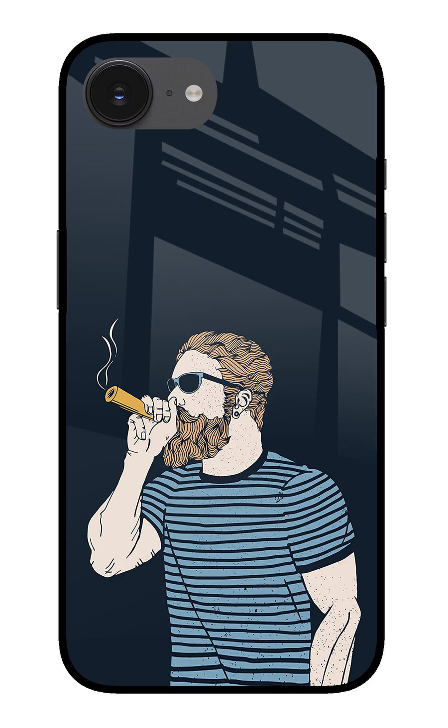 Smoking iPhone 16e Back Cover, Glass case