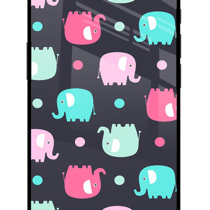 Elephants iPhone 16e Glass Case Back Cover by Casekaro