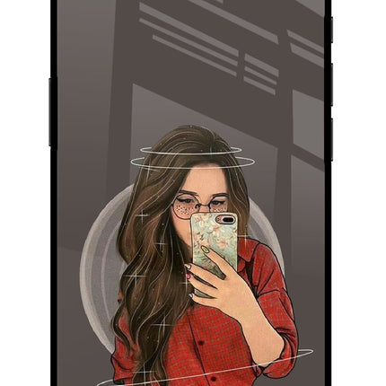 Selfie Queen iPhone 16e Glass Case Back Cover by Casekaro