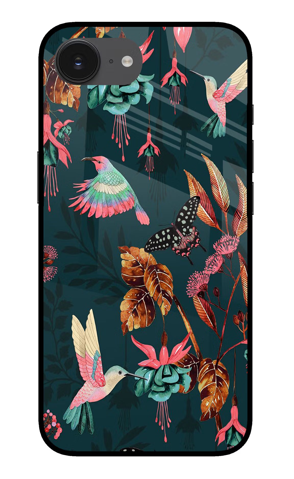 Birds iPhone 16e Glass Case Back Cover by Casekaro