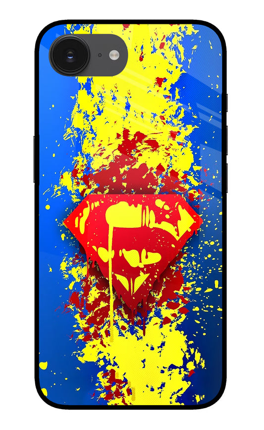 Superman logo iPhone 16e Glass Case
