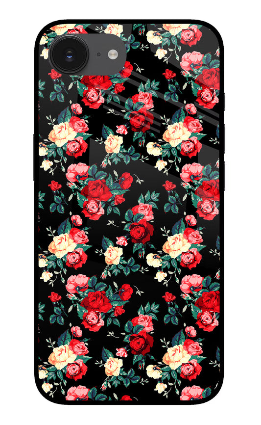 Rose Pattern iPhone 16e Glass Case