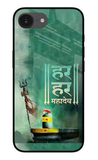 Har Har Mahadev Shivling iPhone 16e Glass Case