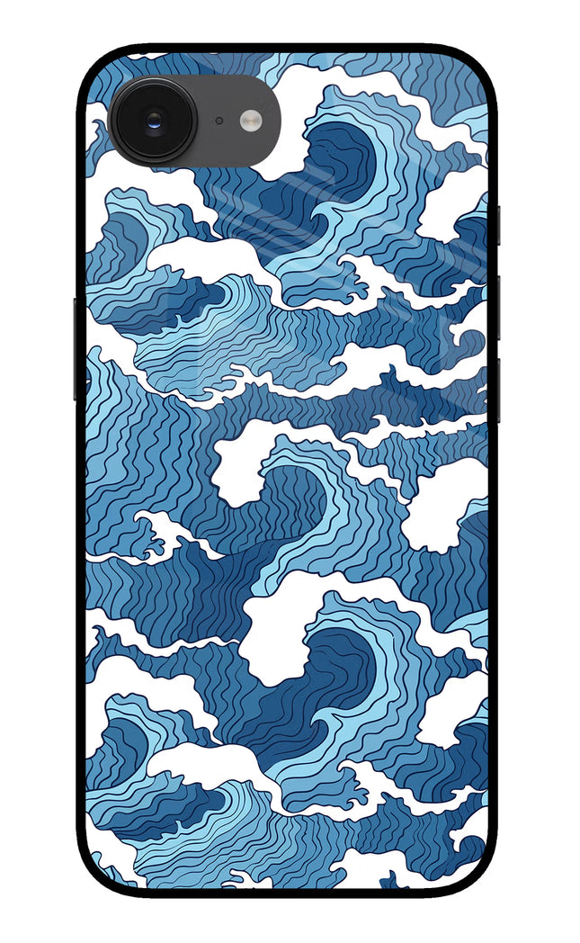 Blue Waves iPhone 16e Glass Case