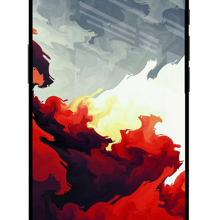 Fire Cloud iPhone 16e Glass Case Back Cover by Casekaro