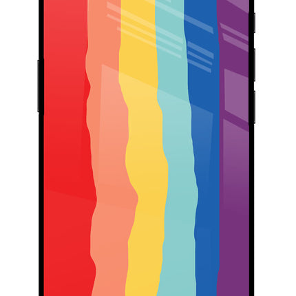 Rainbow iPhone 16e Glass Case Back Cover by Casekaro