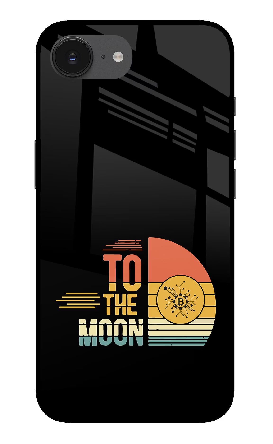 To the Moon iPhone 16e Glass Case Back Cover by Casekaro