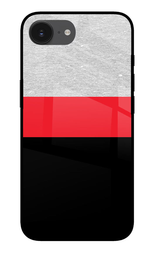 Tri Color Pattern iPhone 16e Glass Case