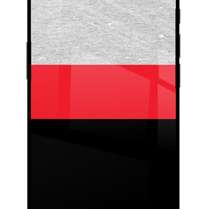 Tri Color Pattern iPhone 16e Glass Case Back Cover by Casekaro