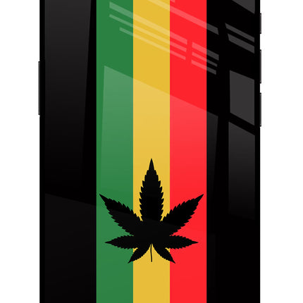 Weed Flag iPhone 16e Glass Case Back Cover by Casekaro