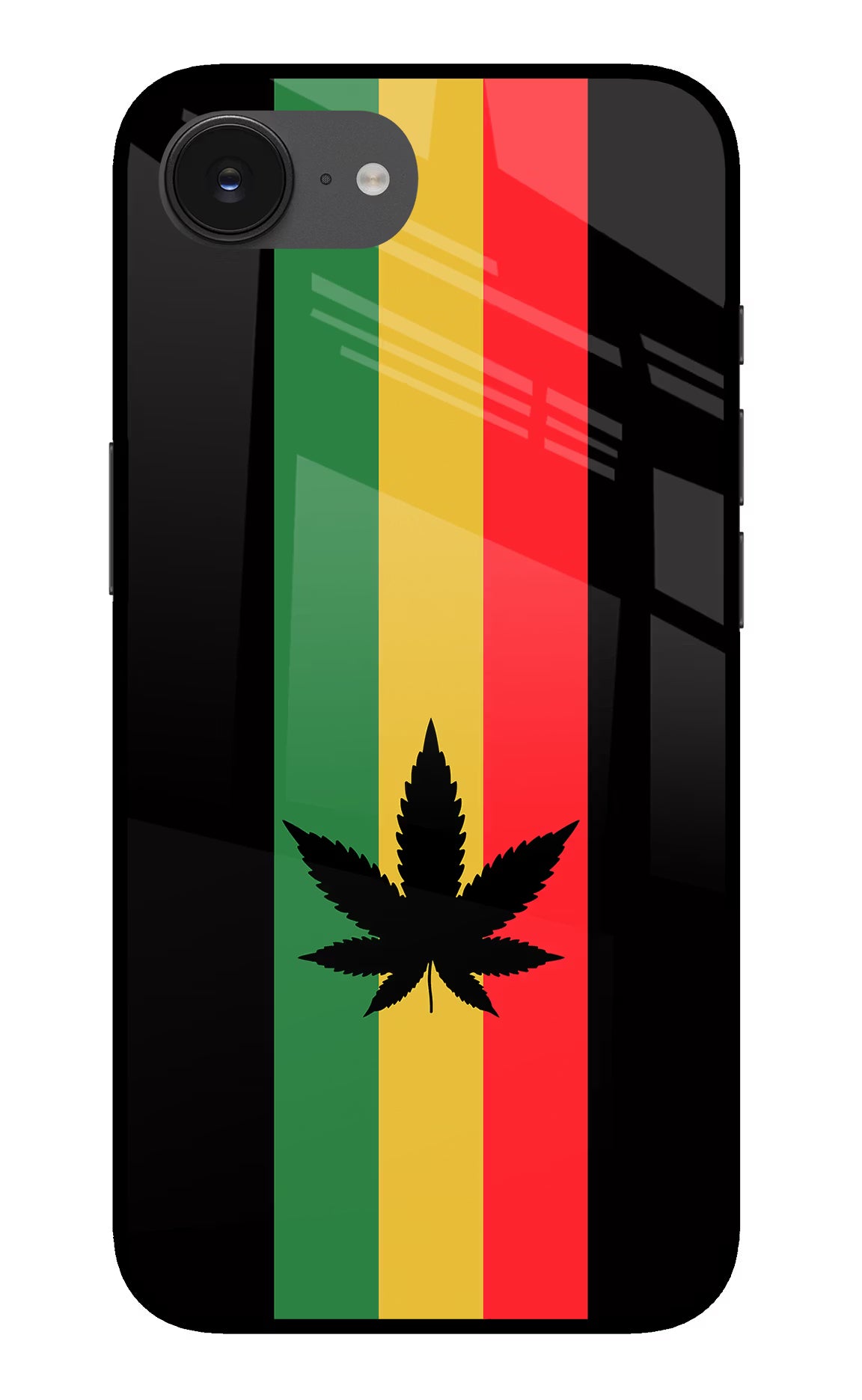 Weed Flag iPhone 16e Glass Case Back Cover by Casekaro