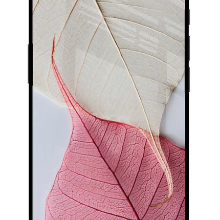 White Pink Leaf iPhone 16e Glass Case