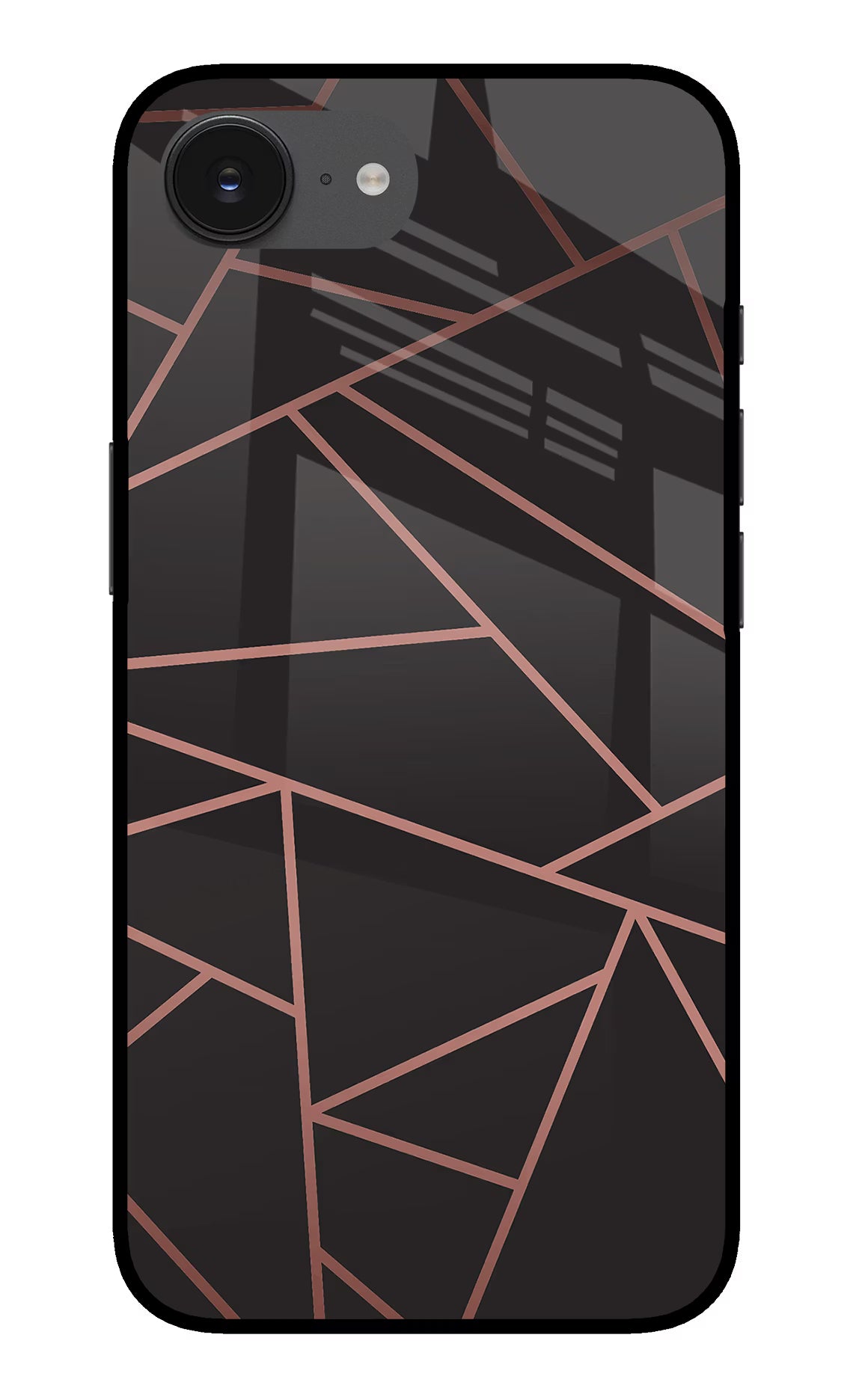 Geometric Pattern iPhone 16e Glass Case Back Cover by Casekaro