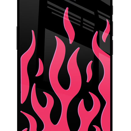 Fire Flames iPhone 16e Glass Case Back Cover by Casekaro