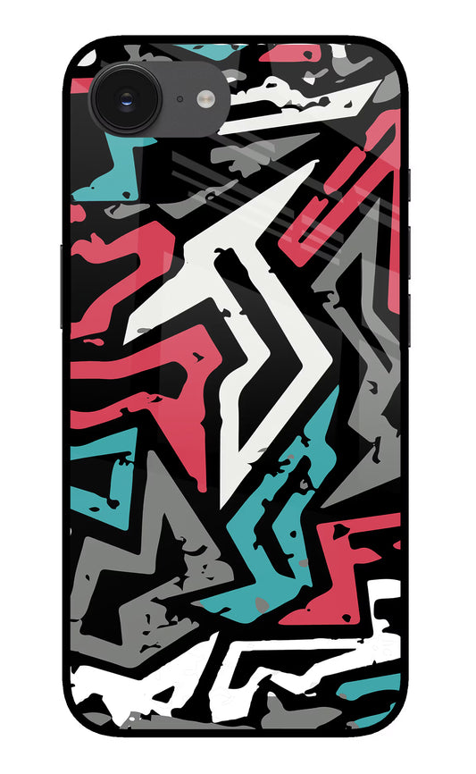 Geometric Graffiti iPhone 16e Glass Case