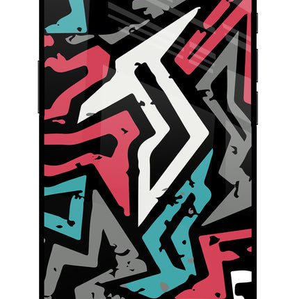 Geometric Graffiti iPhone 16e Glass Case Back Cover by Casekaro
