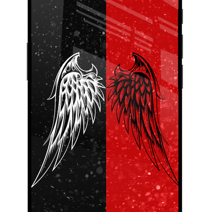 Wings iPhone 16e Glass Case Back Cover by Casekaro