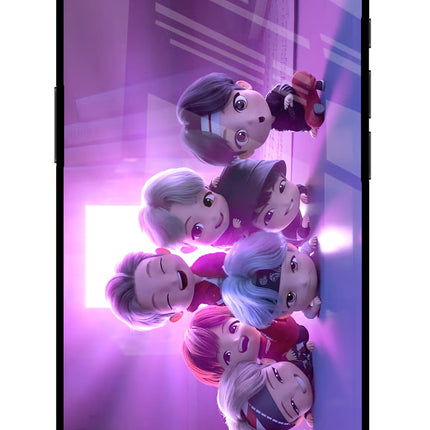 BTS Chibi iPhone 16e Glass Case Back Cover by Casekaro