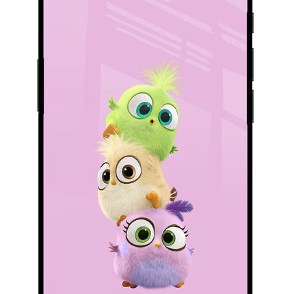 Cute Little Birds iPhone 16e Glass Case Back Cover by Casekaro