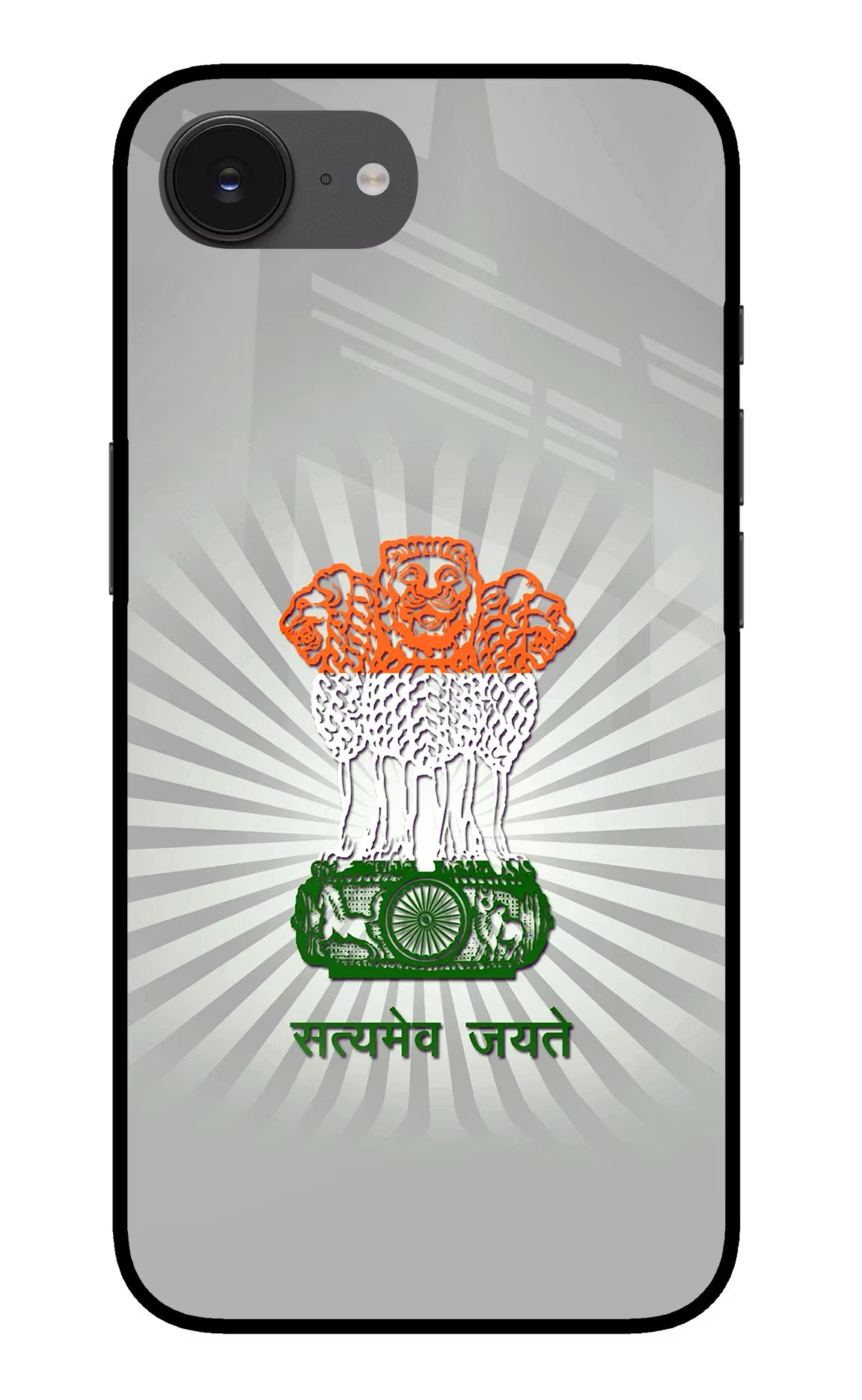 Satyamev Jayate Art iPhone 16e Glass Case Back Cover by Casekaro