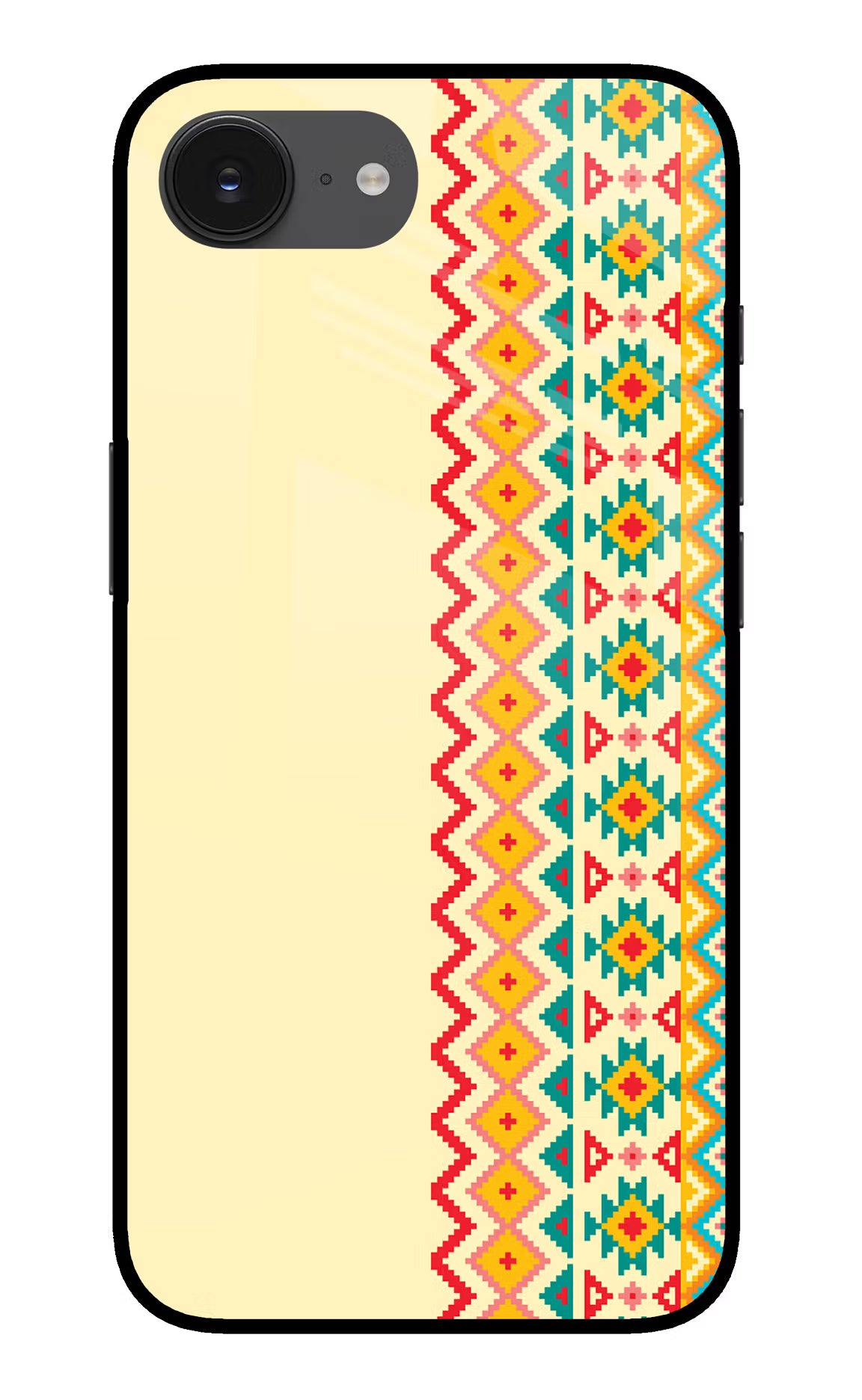 Ethnic Seamless iPhone 16e Glass Case Back Cover by Casekaro