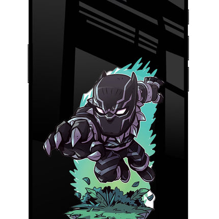 Black Panther iPhone 16e Glass Case Back Cover by Casekaro