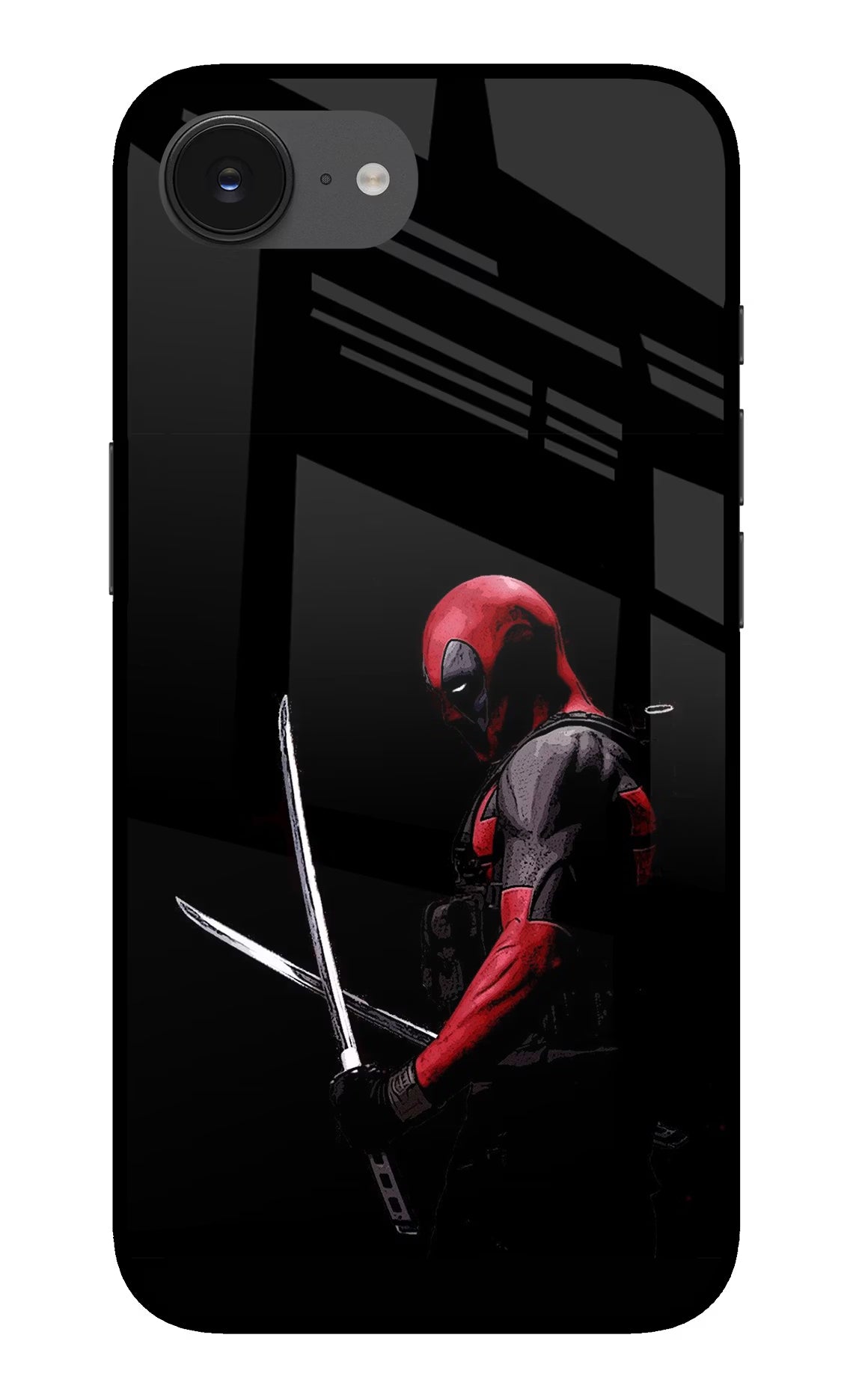Deadpool iPhone 16e Glass Case Back Cover by Casekaro