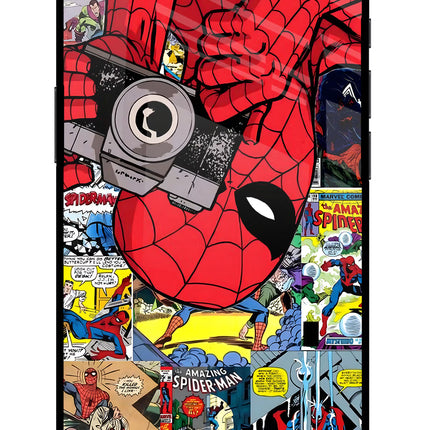 Spider Man iPhone 16e Glass Case Back Cover by Casekaro