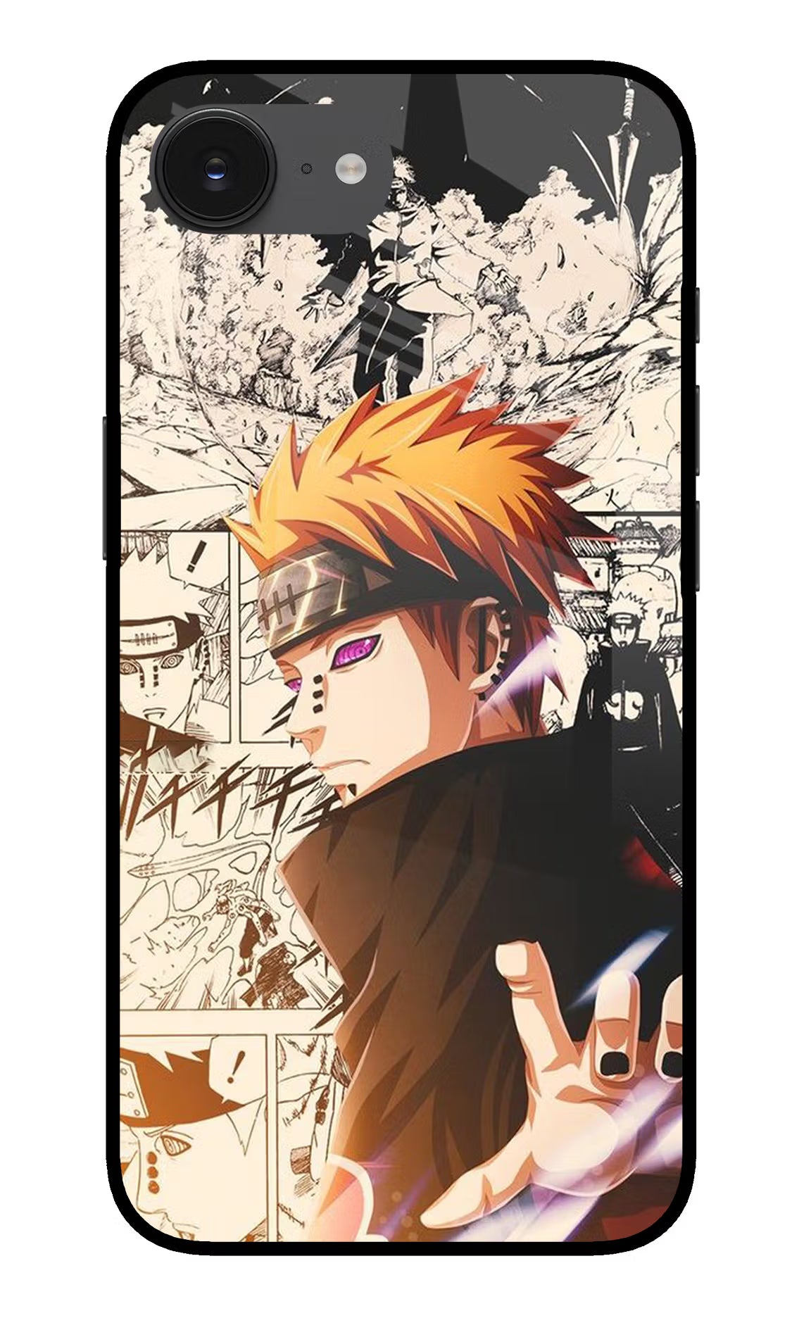 Pain Anime iPhone 16e Glass Case Back Cover by Casekaro