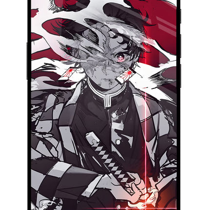 Demon Slayer iPhone 16e Glass Case Back Cover by Casekaro