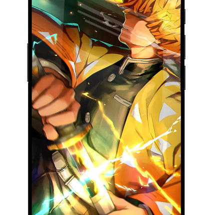 Demon Slayer iPhone 16e Glass Case Back Cover by Casekaro