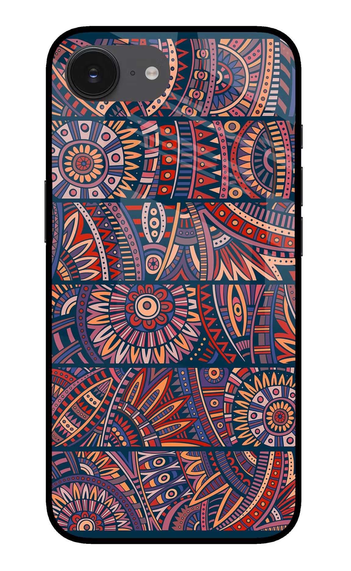 African Culture Design iPhone 16e Glass Case Back Cover by Casekaro