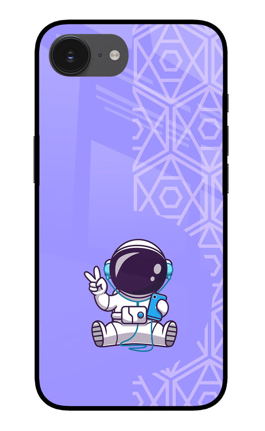 Cute Astronaut Chilling iPhone 16e Glass Case