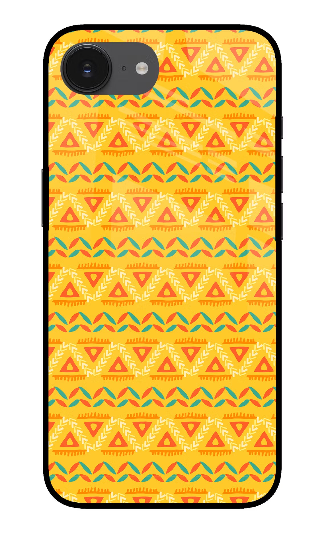 Tribal Pattern iPhone 16e Glass Case Back Cover by Casekaro