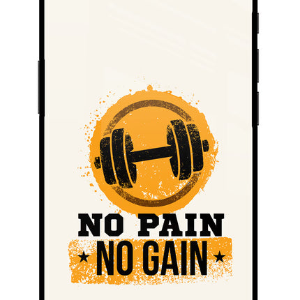 No Pain No Gain iPhone 16e Glass Case Back Cover by Casekaro