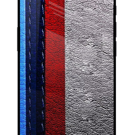 BMW Stripes iPhone 16e Glass Case Back Cover by Casekaro